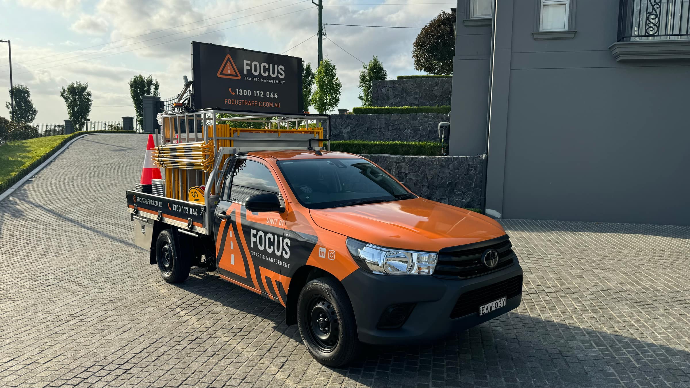 Focus Traffic Management vehicle on site
