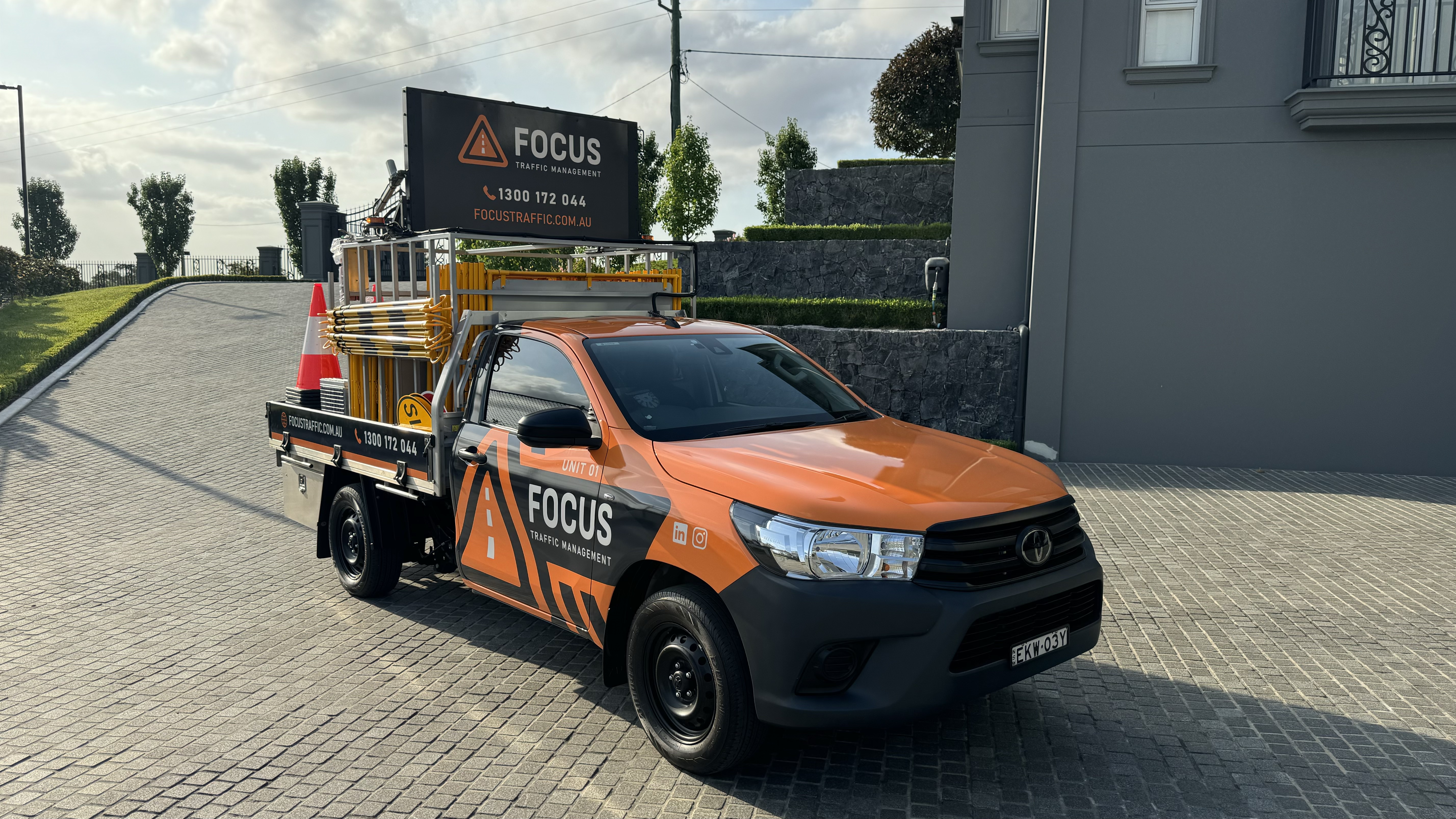 Focus Traffic Management vehicle on site